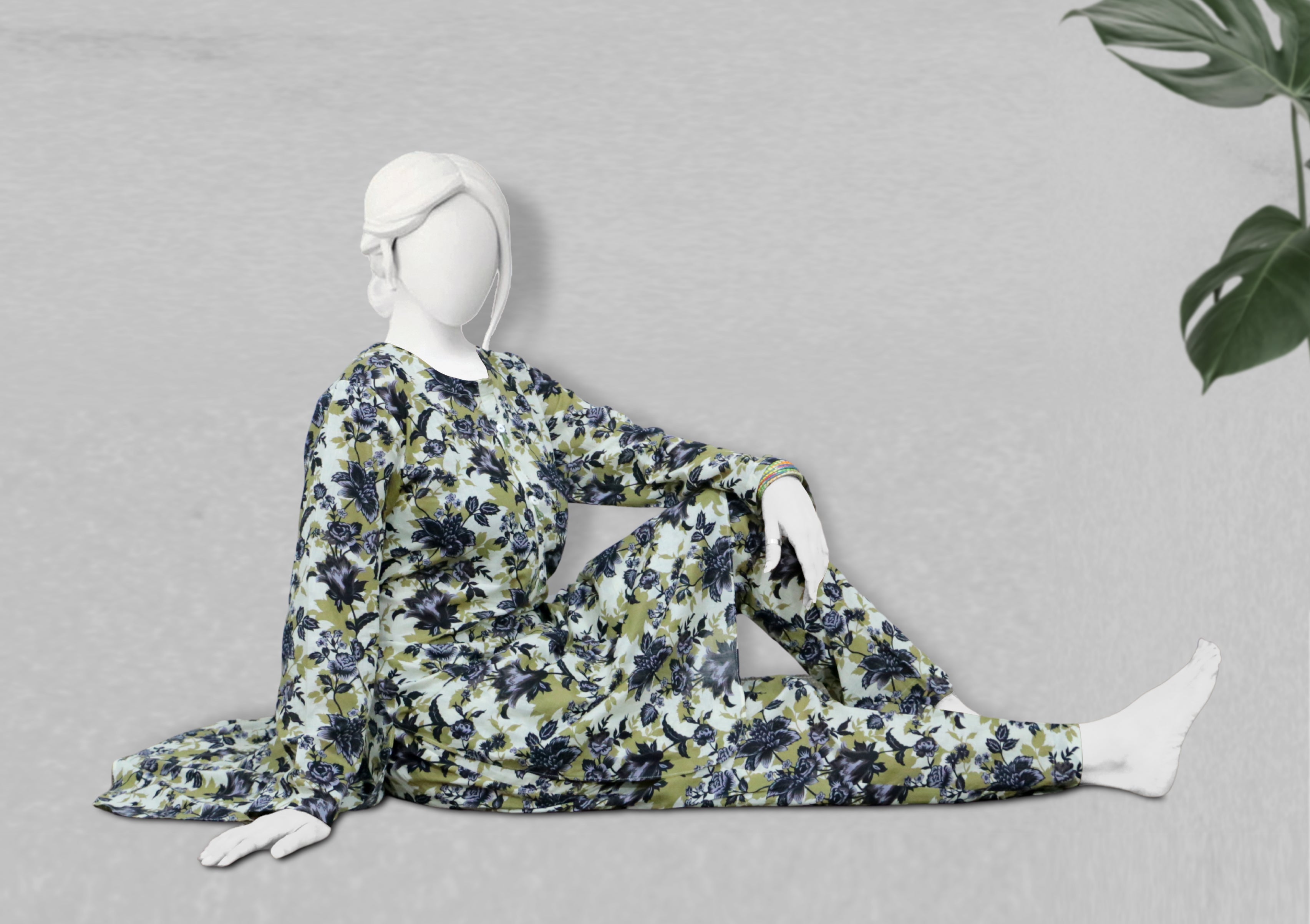 2 Pcs Printed Suit