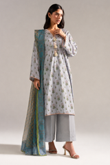 Basic Printed Lawn 3-Pieces Stitched