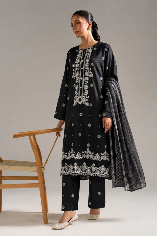 Embroidery Cotton 3-Pieces Stitched