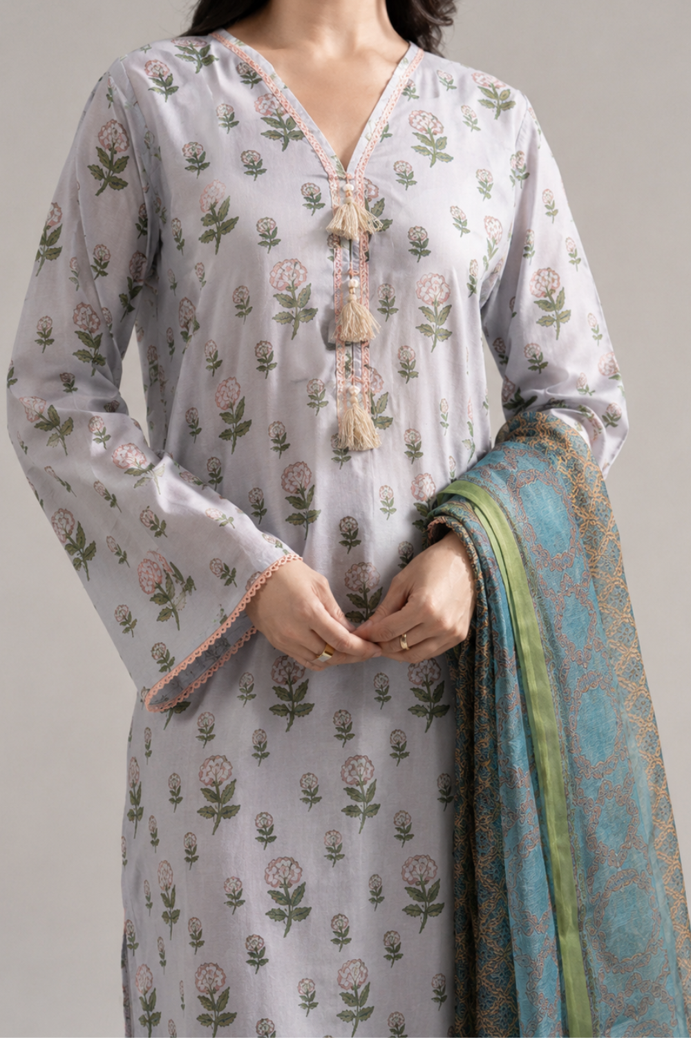 Basic Printed Lawn 3-Pieces Stitched