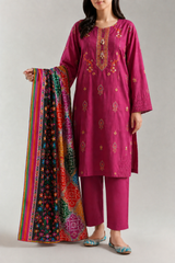 Embroidery Cotton 3-Pieces Stitched