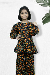2 Pcs Girls Printed Suit