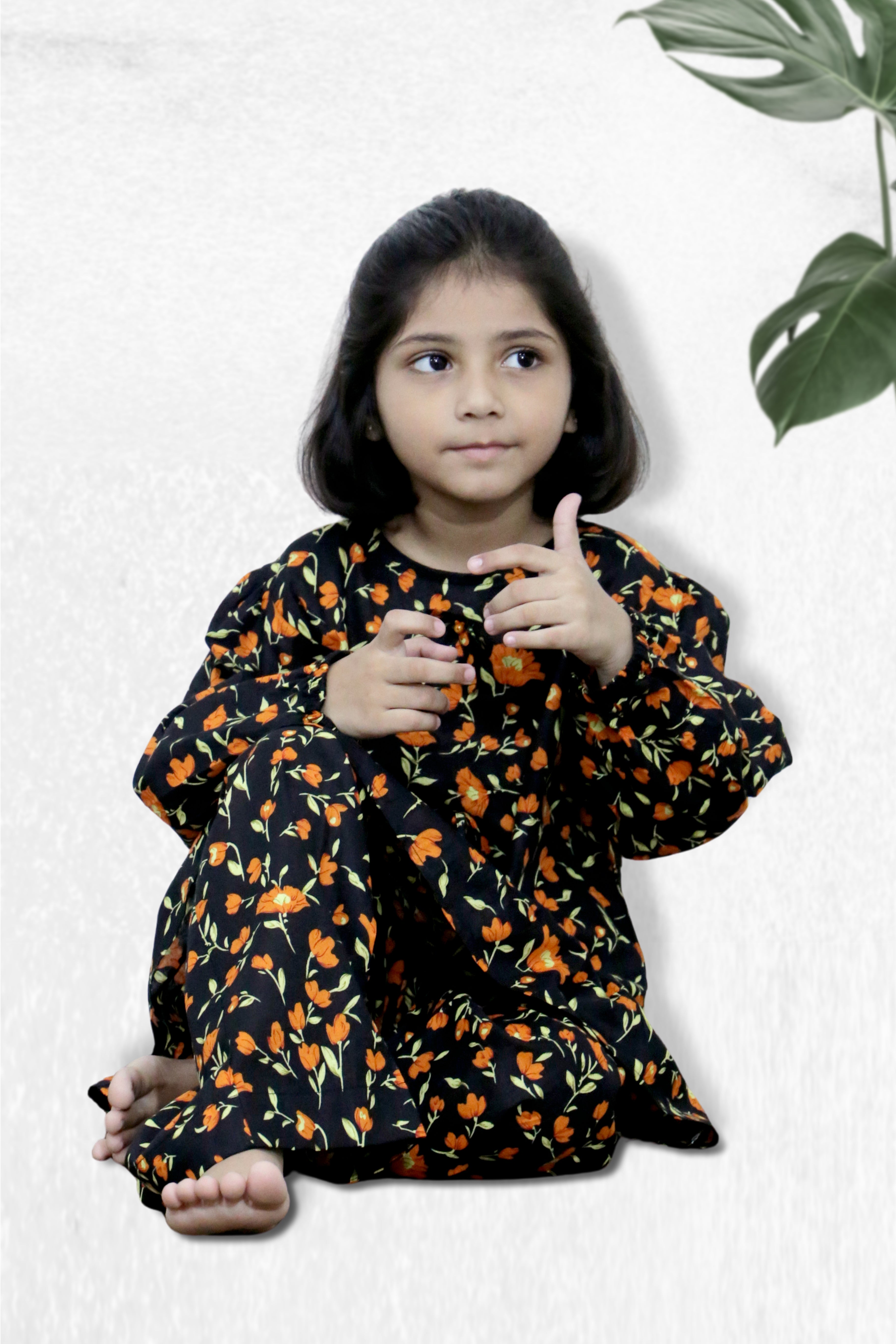 2 Pcs Girls Printed Suit