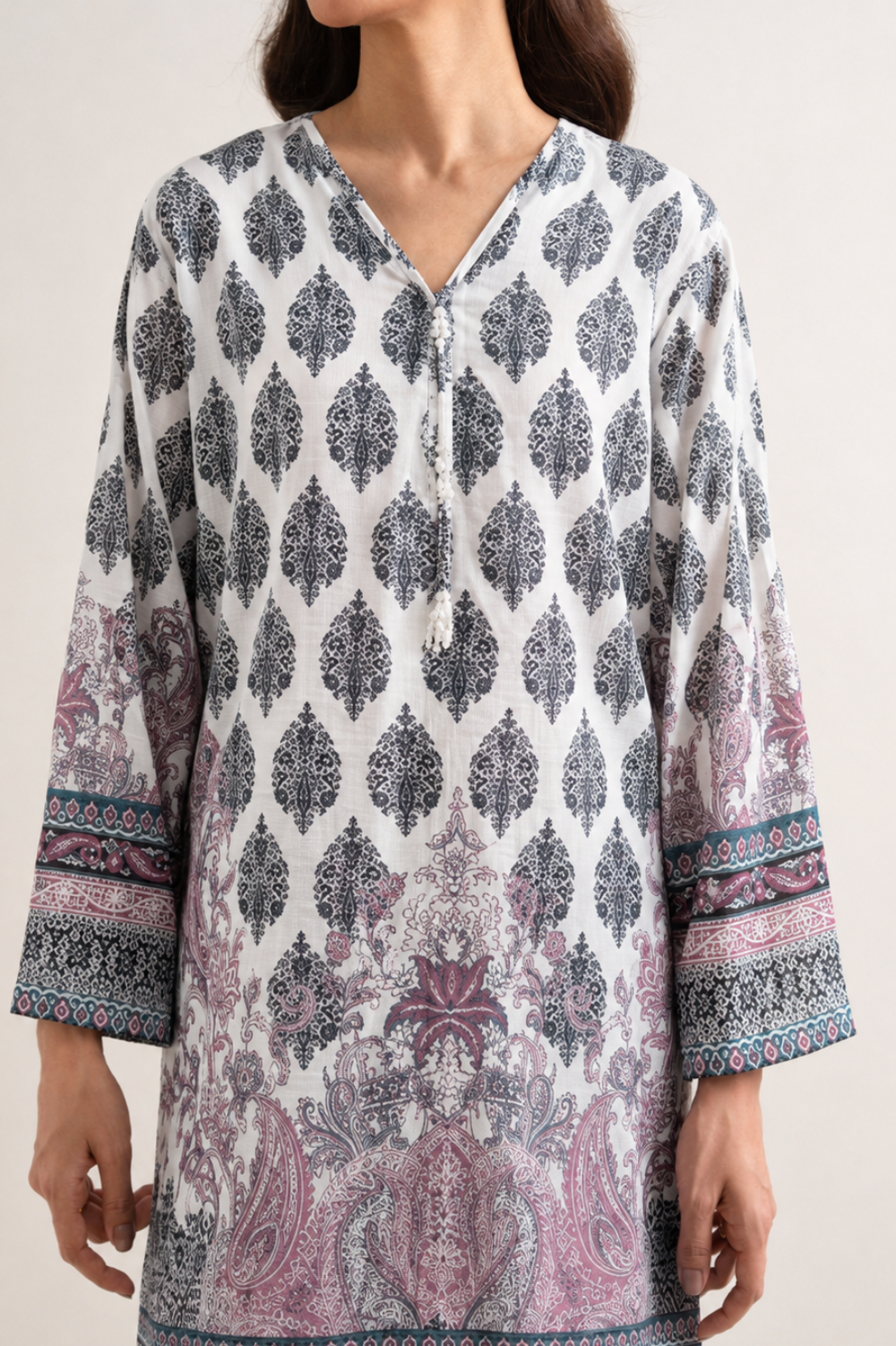 Basic Printed Lawn 3-Pieces Stitched
