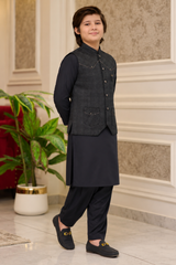 Boys Waistcoat Shalwar Kameez Set