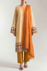 Basic Printed Lawn 3-Pieces Stitched