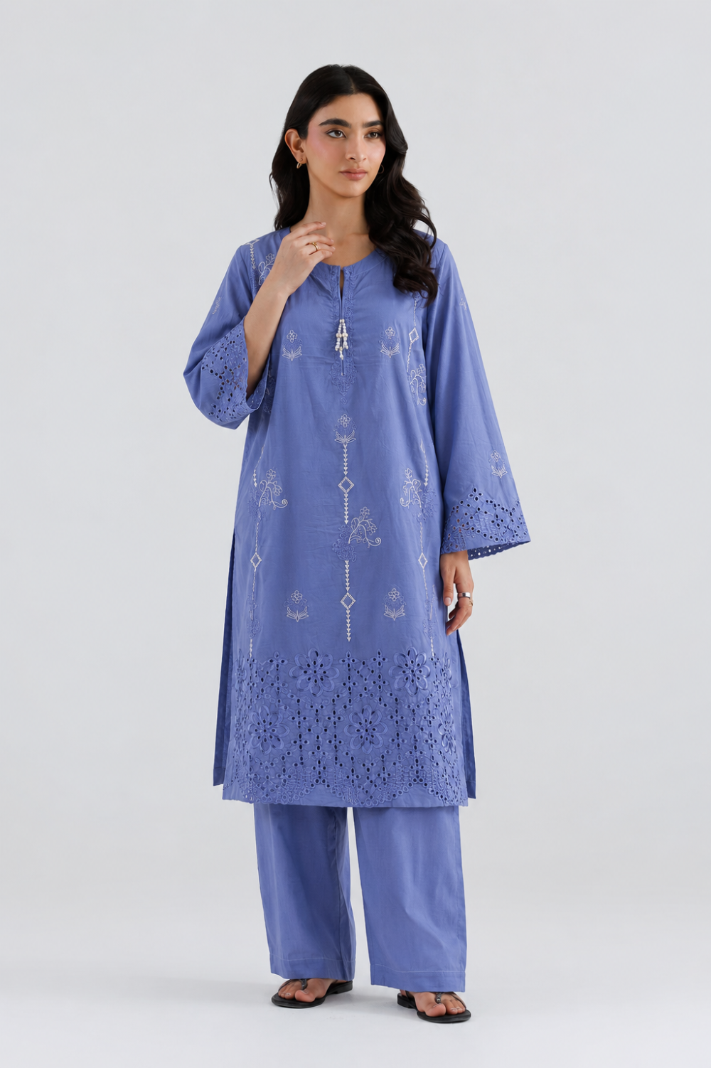 Embroidery Cotton 2-Pieces Stitched