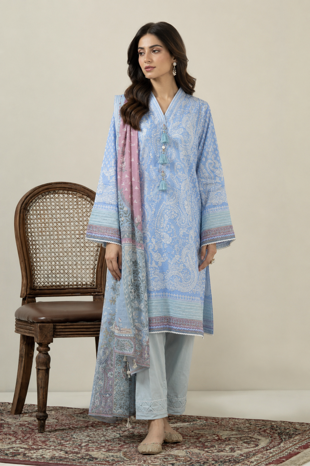 Basic Printed Lawn 3-Pieces Stitched