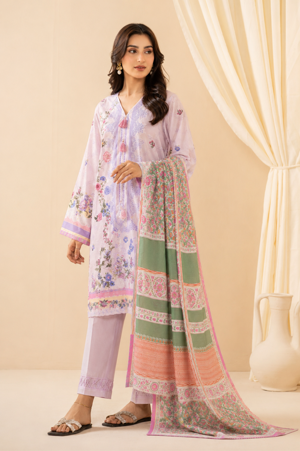 Basic Printed Lawn 3-Pieces Stitched