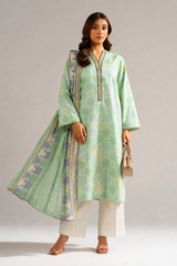 Basic Printed Lawn 3-Pieces Stitched