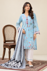 Basic Printed Lawn 3-Pieces Stitched