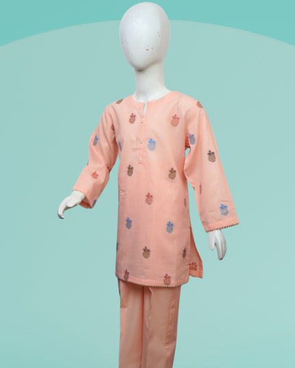 Blossom Peach Jacquard Suit