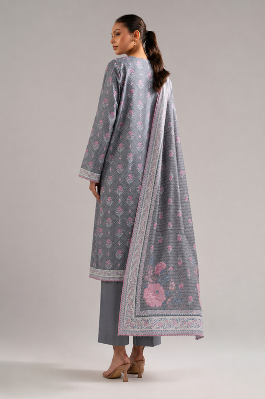 Basic Printed Lawn 3-Pieces Stitched