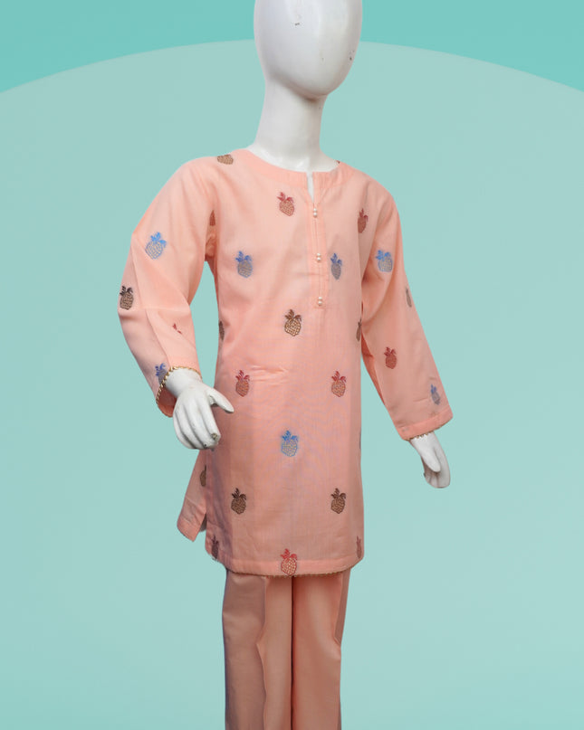 Blossom Peach Jacquard Suit