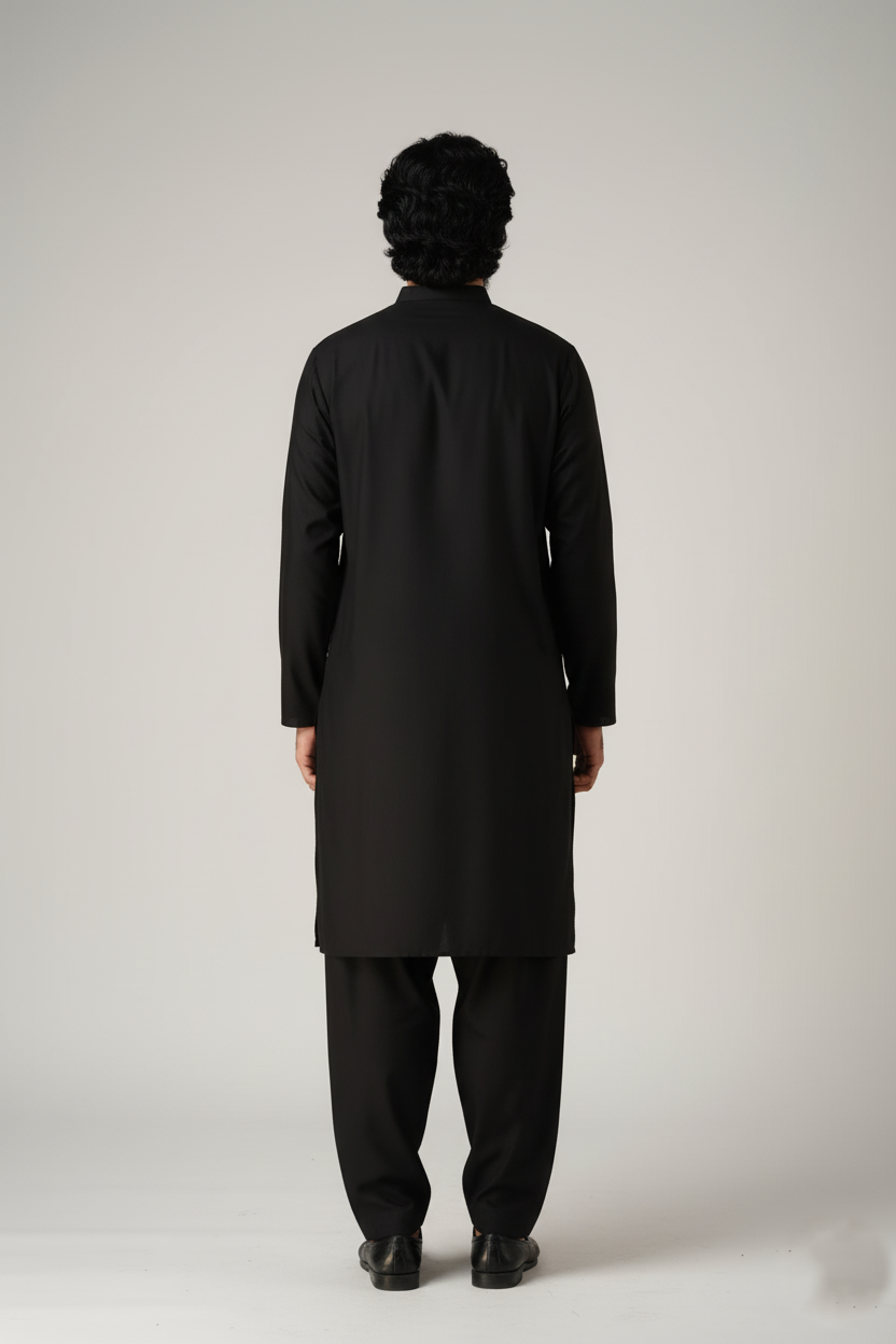 Men’s Classic Black Shalwar Kameez
