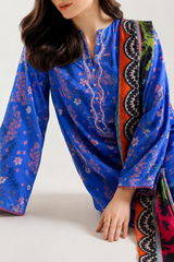 Basic Printed Embroidery Lawn 3-Pieces Stitched