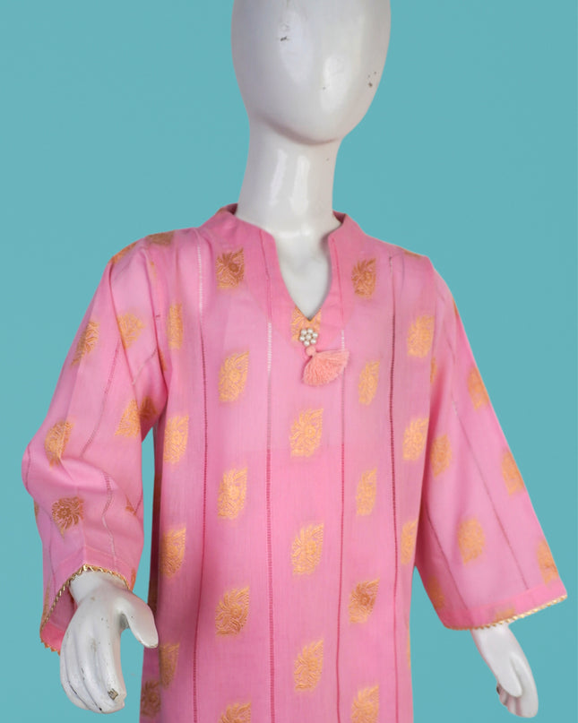 Blossom Pink Jacquard Suit