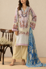 Basic Printed Lawn 3-Pieces Stitched