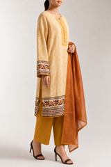 Basic Printed Lawn 3-Pieces Stitched