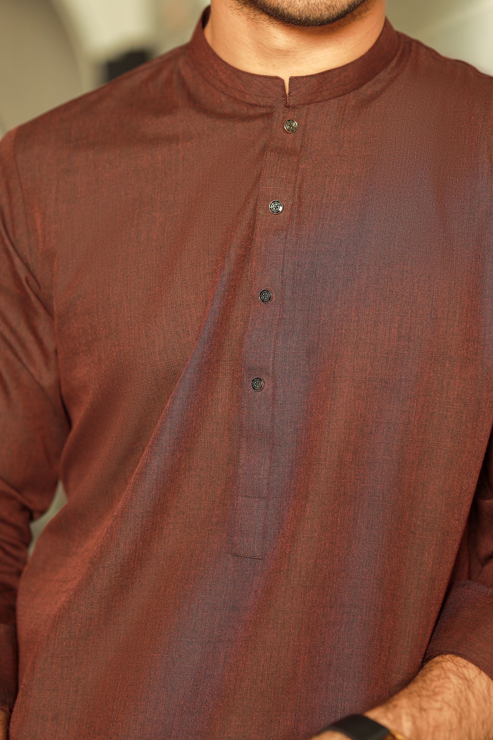 Vintage-Dark Mahroon Kameez Shalwar