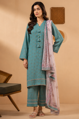 Basic Printed Lawn 3-Pieces Stitched