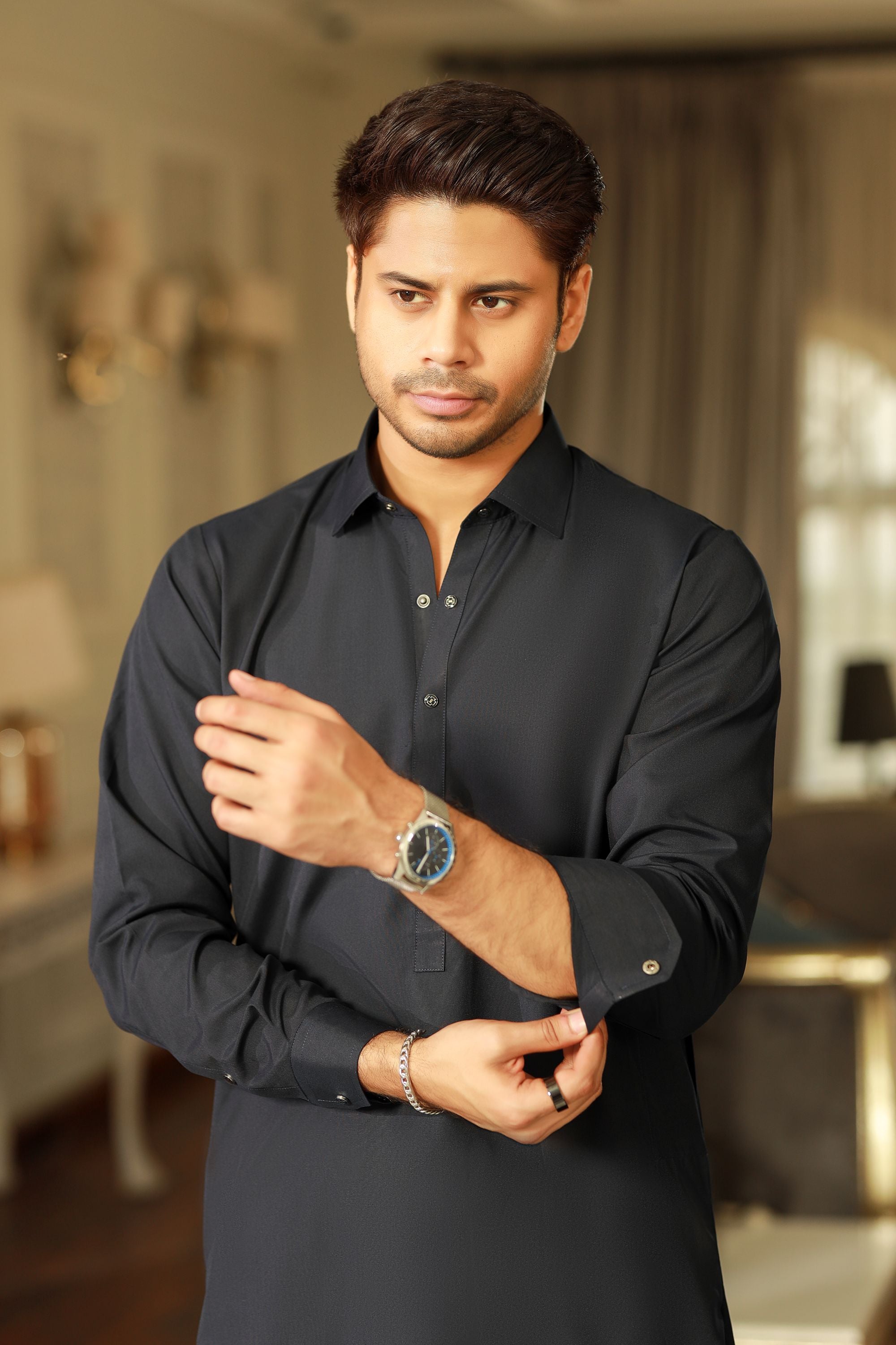 China Boski- Navy Kameez Shalwar