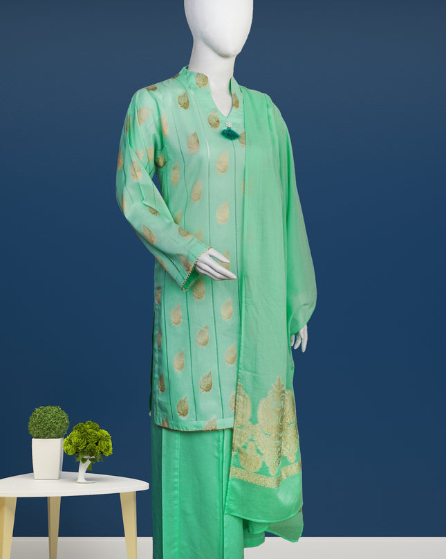 Elegant Jacquard Cotton Ensemble