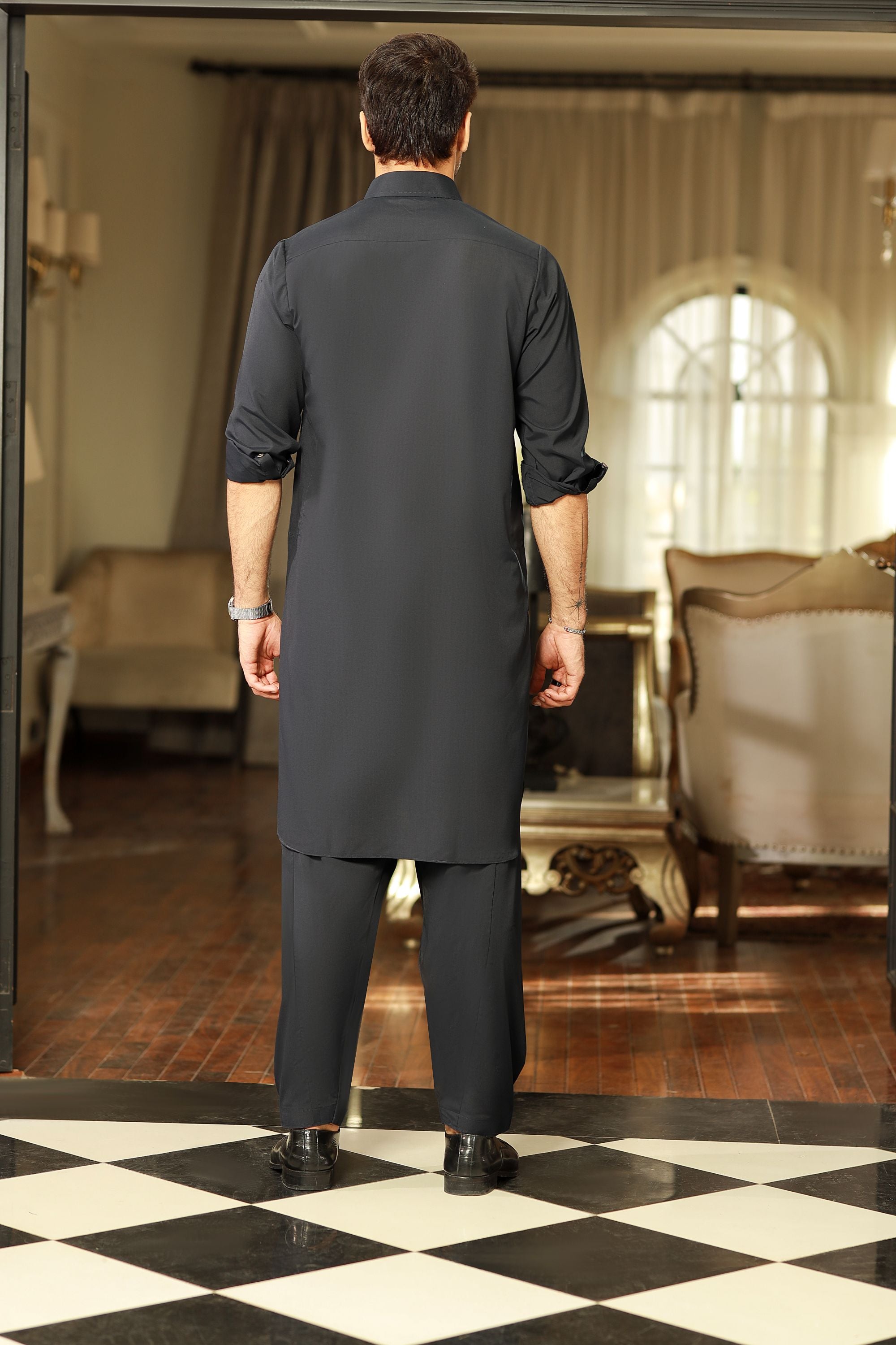 China Boski- Navy Kameez Shalwar