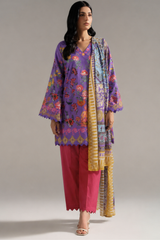 Basic Printed Lawn 3-Pieces Stitched