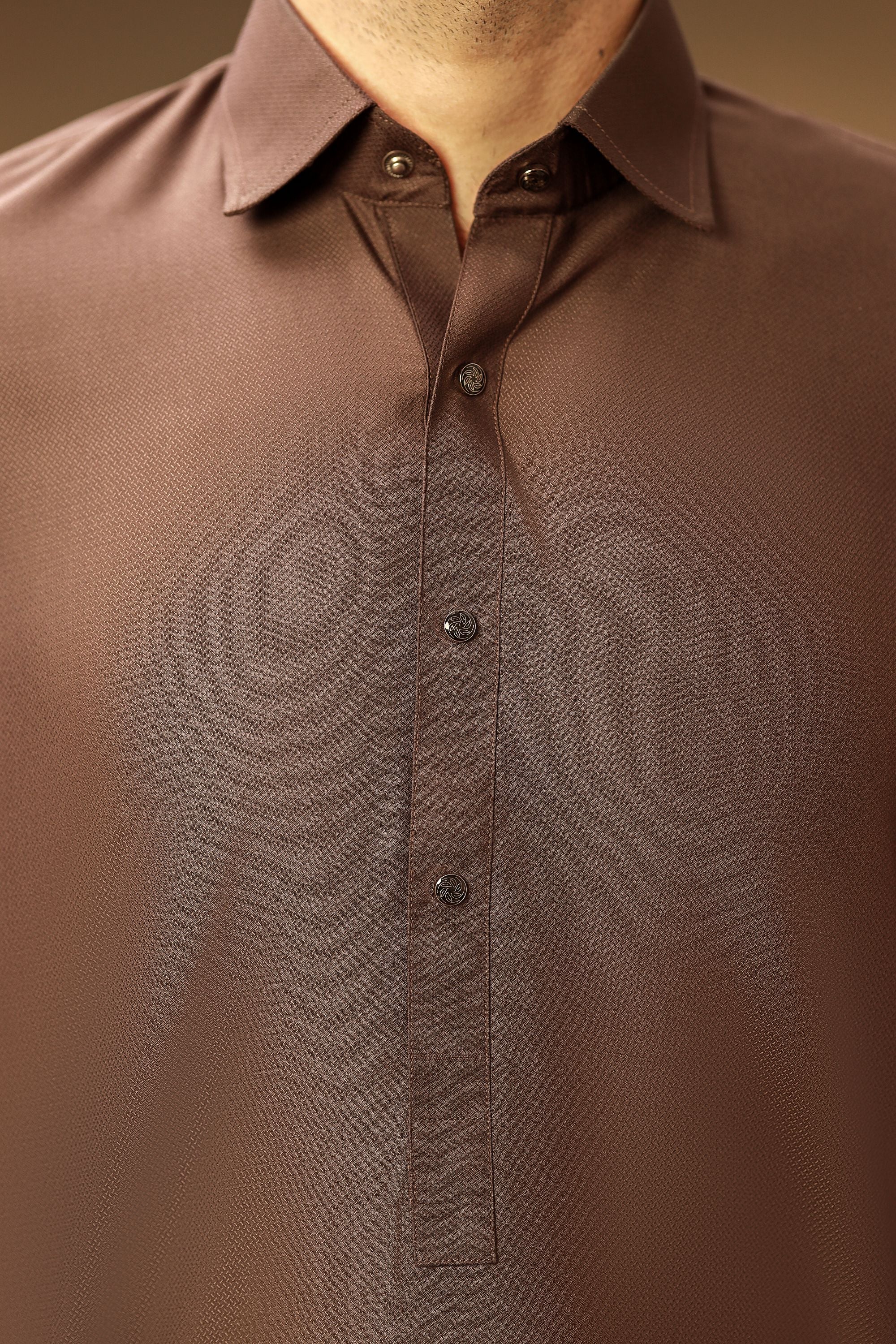 Dream Style- Dark Brown Kameez Shalwar