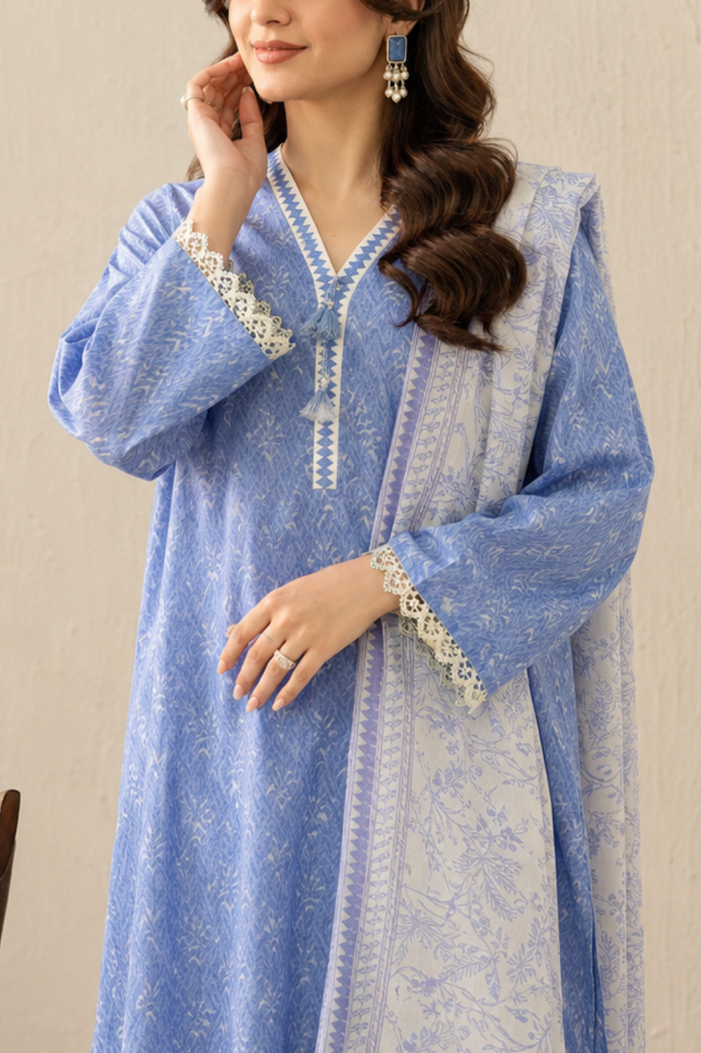 Basic Printed Lawn 3-Pieces Stitched