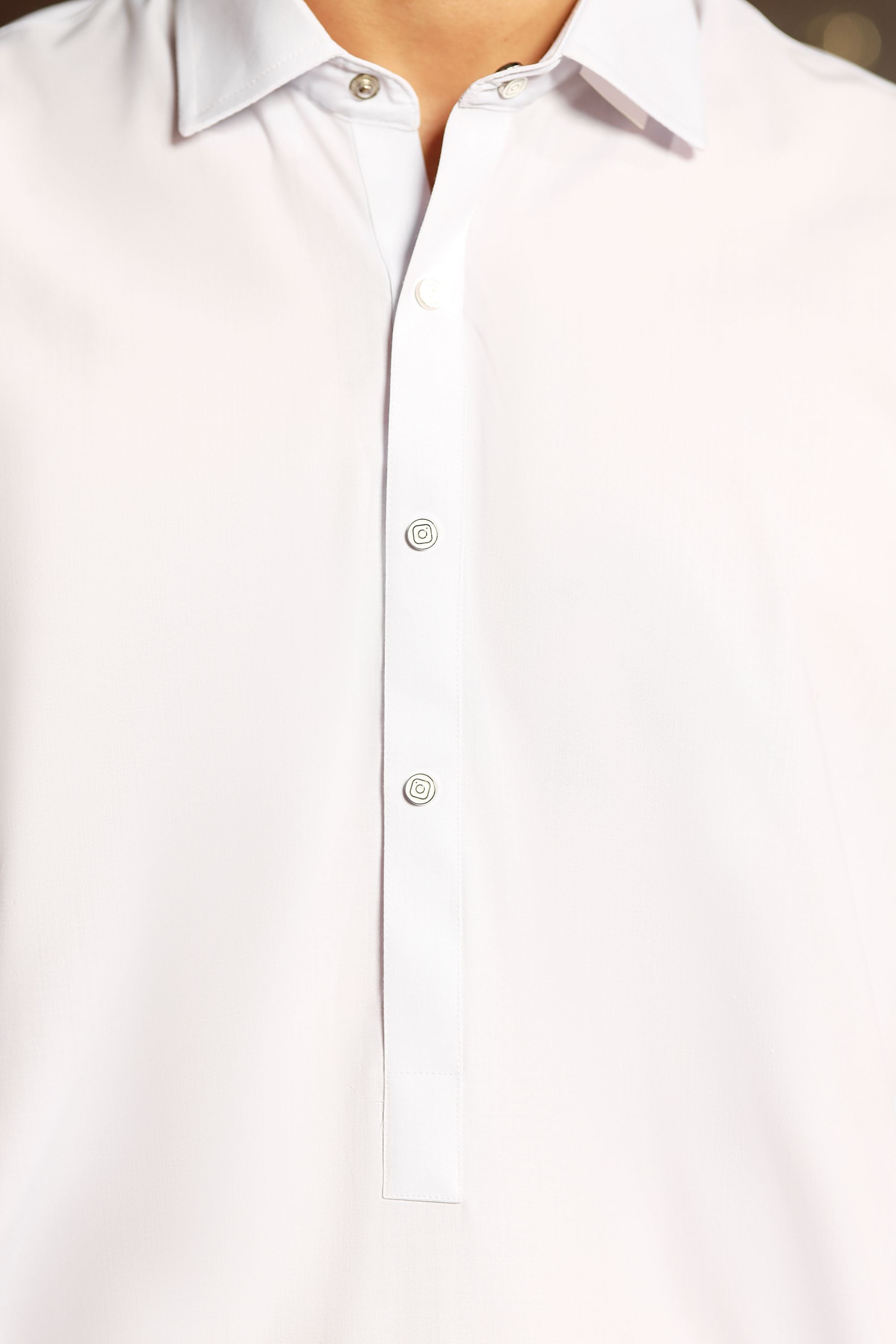 Gold Medal Style- White Kameez Shalwar