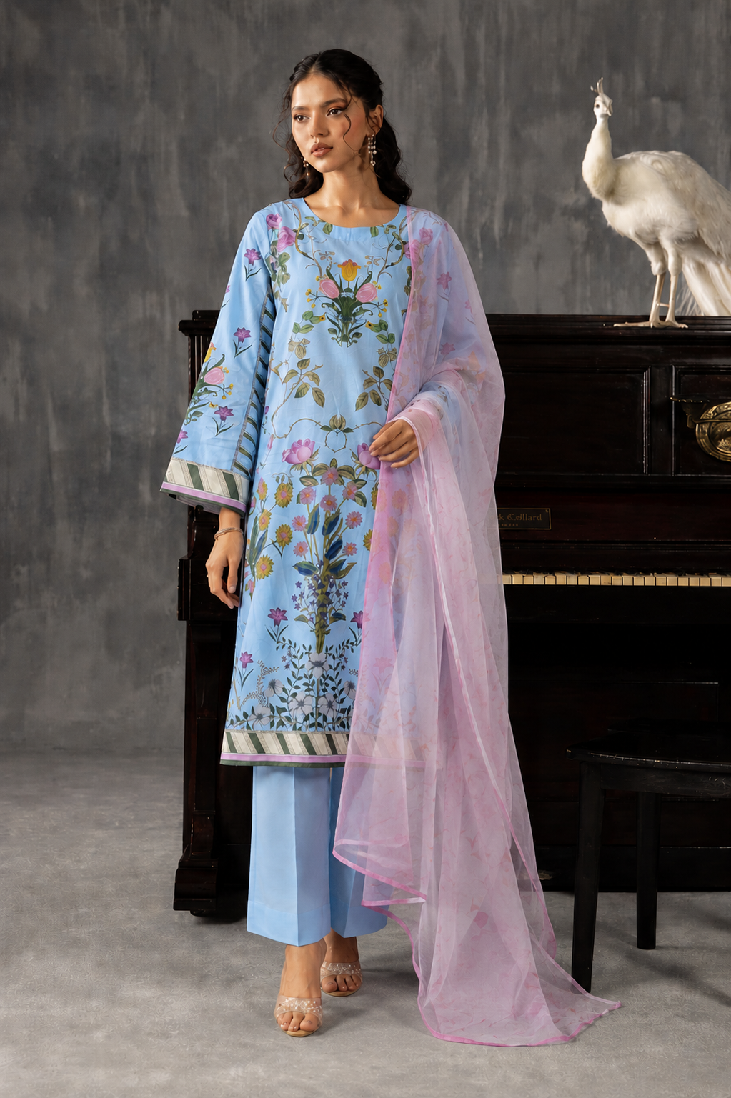 Basic Printed Lawn 3-Pieces Stitched