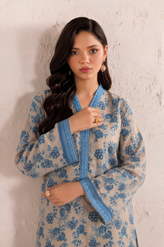 Basic Printed Lawn 3-Pieces Stitched