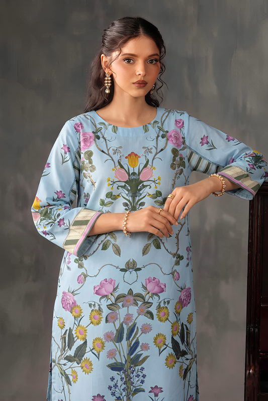 Basic Printed Lawn 3-Pieces Stitched