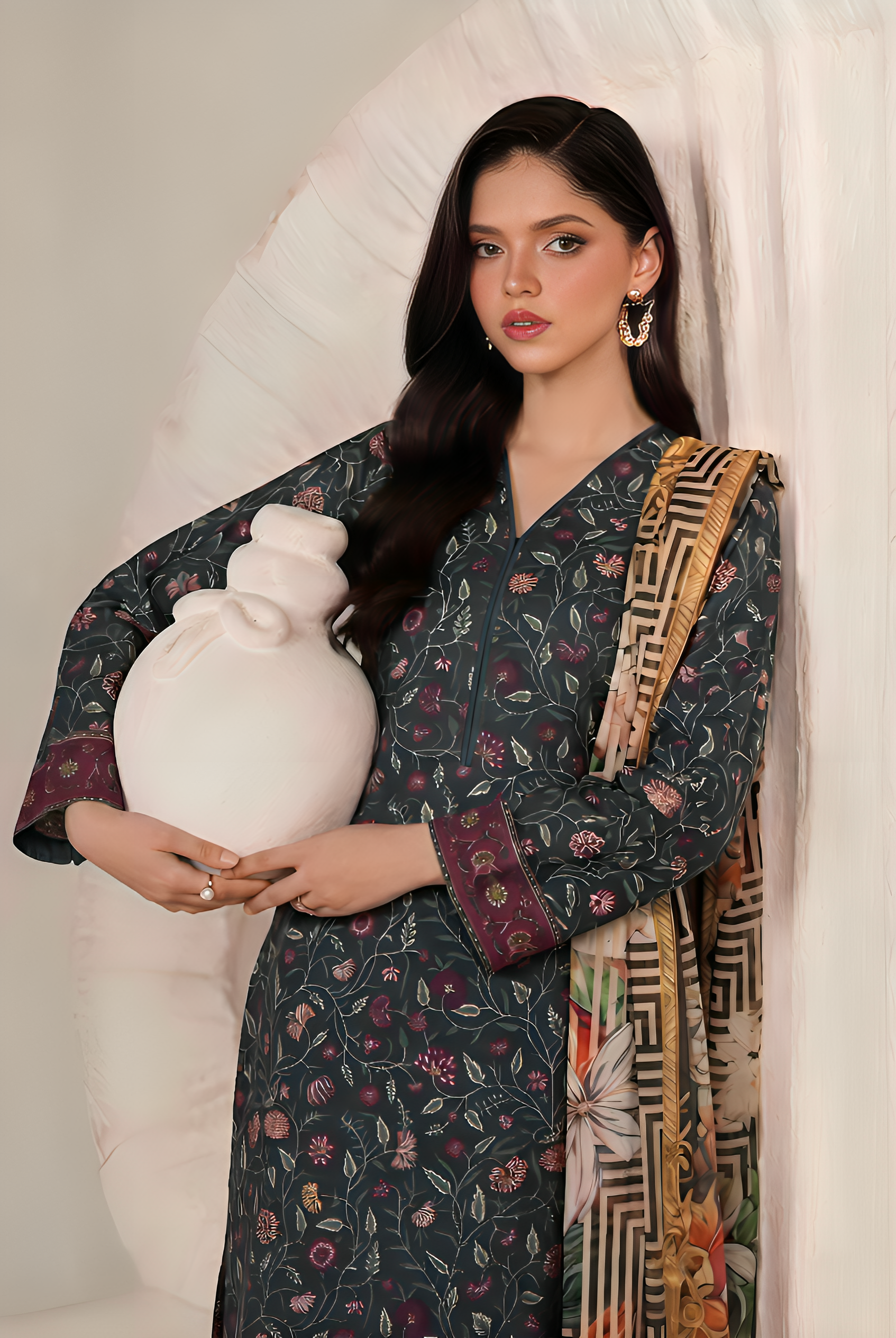 Basic Printed Lawn 3-Pieces Stitched