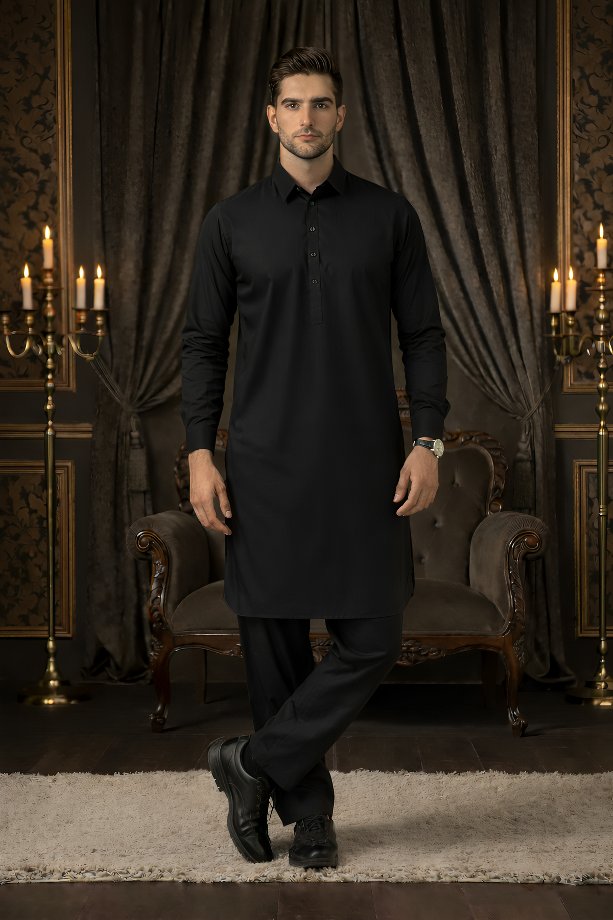 China Boski- Black Kameez Shalwar