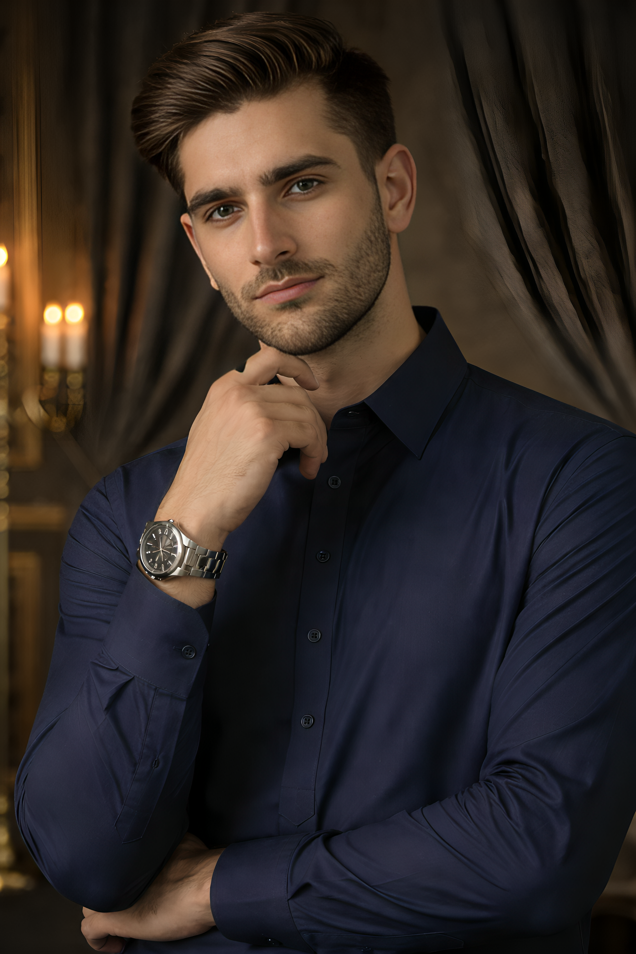 China Boski- Navy Kameez Shalwar