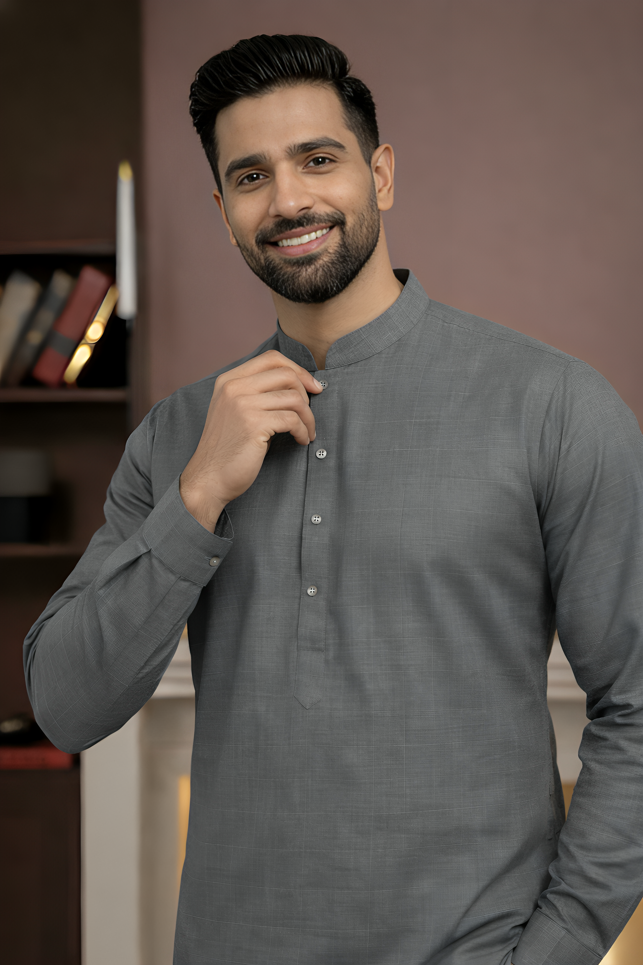 Vintage-D-Grey Kameez Shalwar