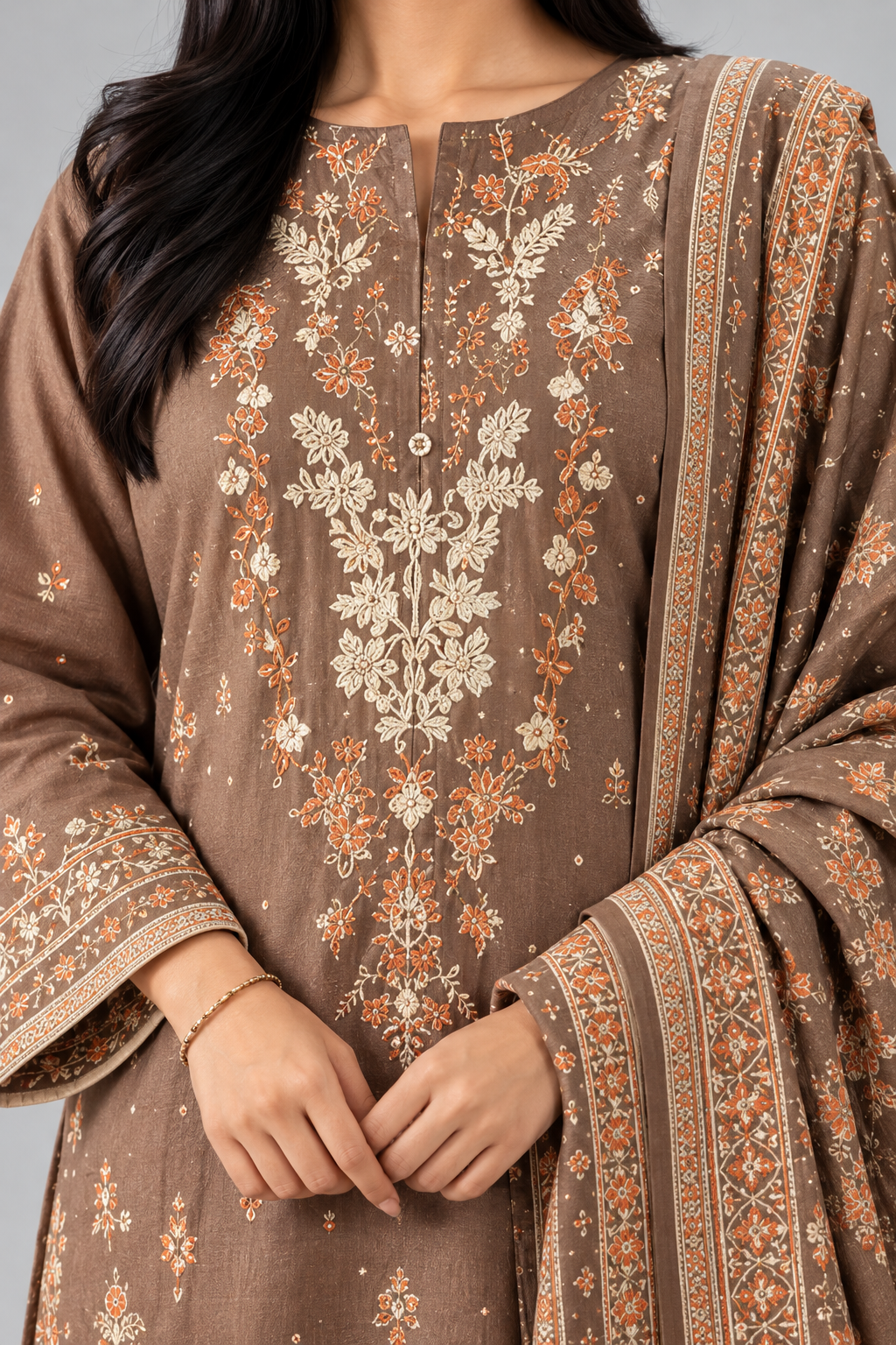 Embroidery 3 Pieces Lawn