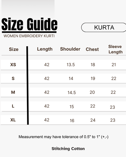 Embroidery-Printed - Kurti