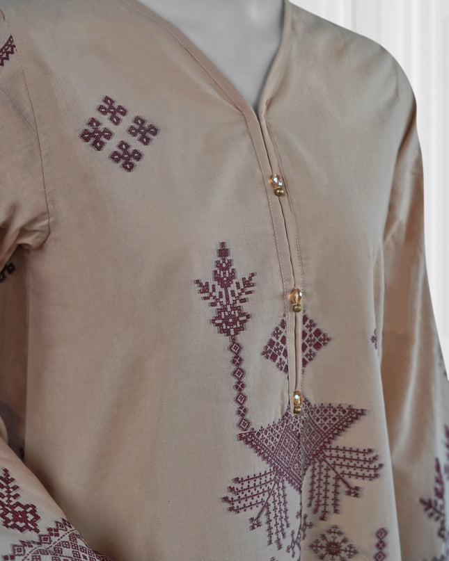 Embroidery-Printed Everyday Kurti