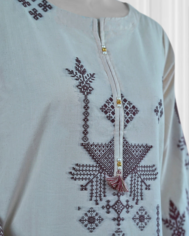 Embroidery-Printed Fancy Kurti