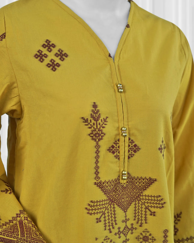Embroidery-Printed Summer Kurti