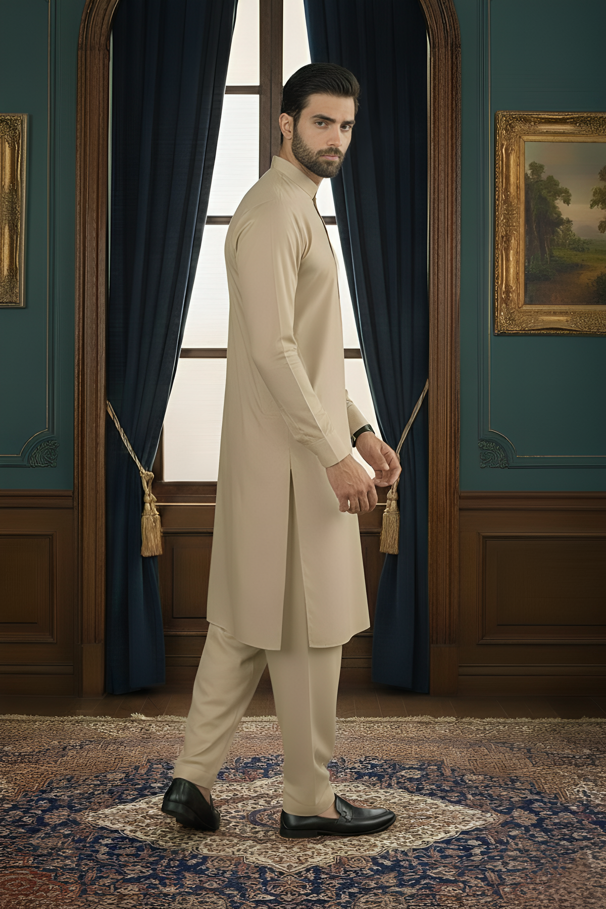 Inspiration-Khaki Kameez Shalwar