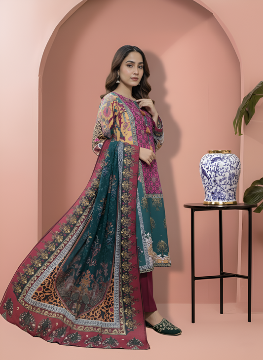 Printed 3 Pieces Khaddar