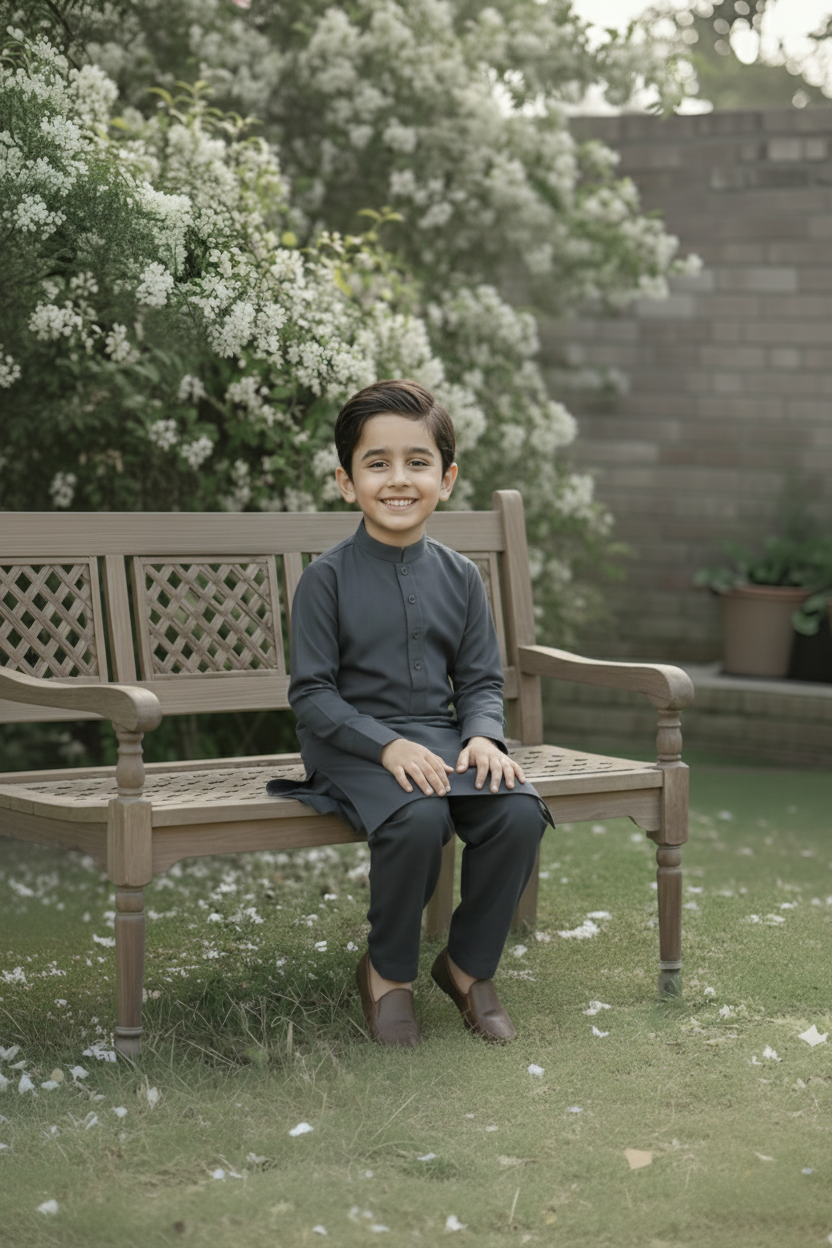 Sugarcan- Boy Blue Kameez Shalwar