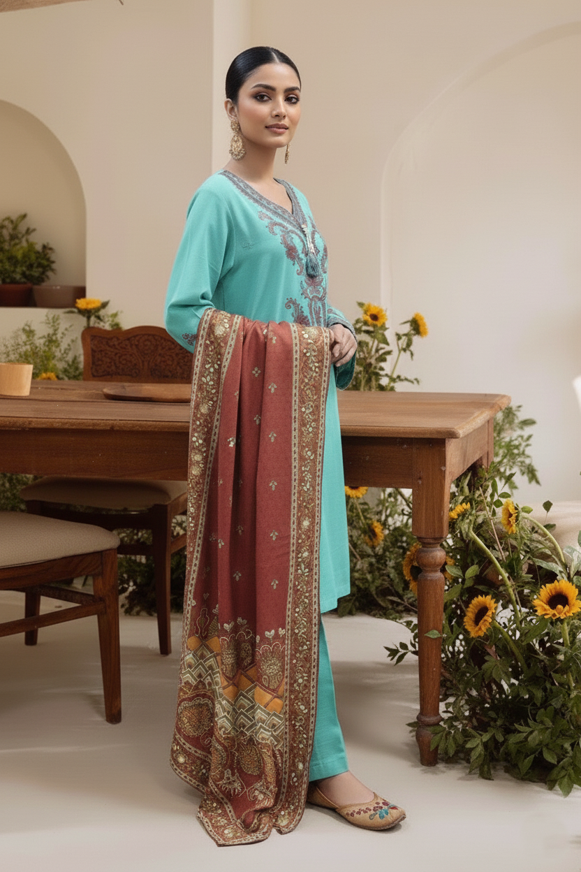 Embroidery 3 Pieces Khaddar