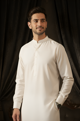 China Boski- Off White Kameez Shalwar
