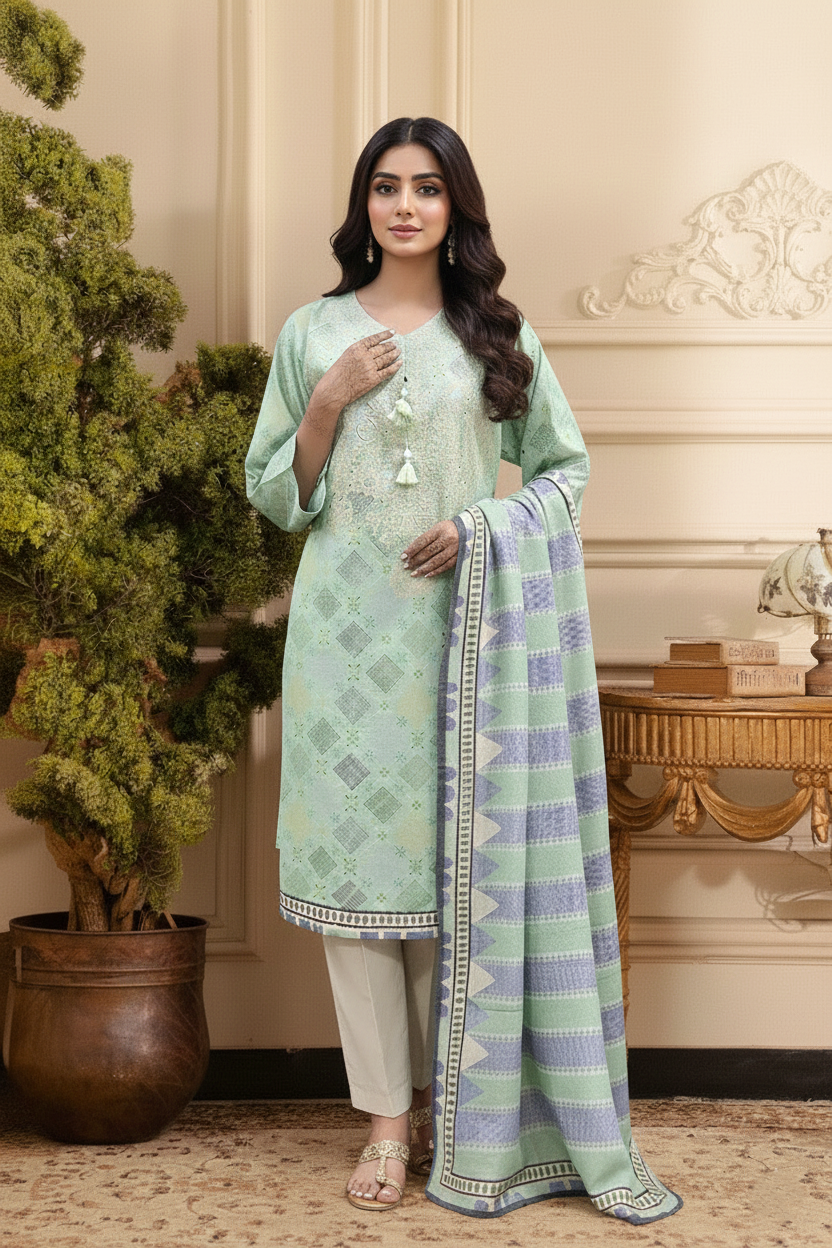 Embroidery 3 Pieces Lawn